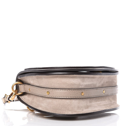 Chloe Calfskin Suede Small Nile Bracelet Bag Motty Grey 4 of 9