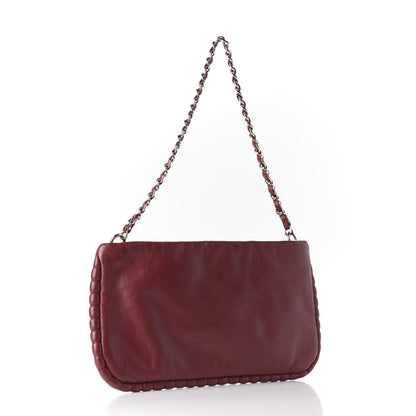 Chanel Calfskin On The Bund Pochette Dark Red 2 of 10