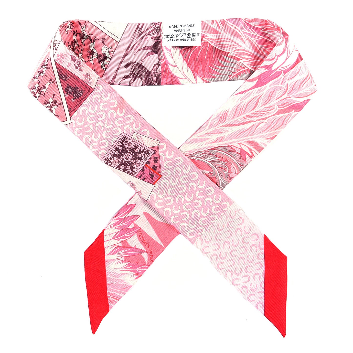 Silk Cheval Phoenix Twilly Grenadine Rose Gris