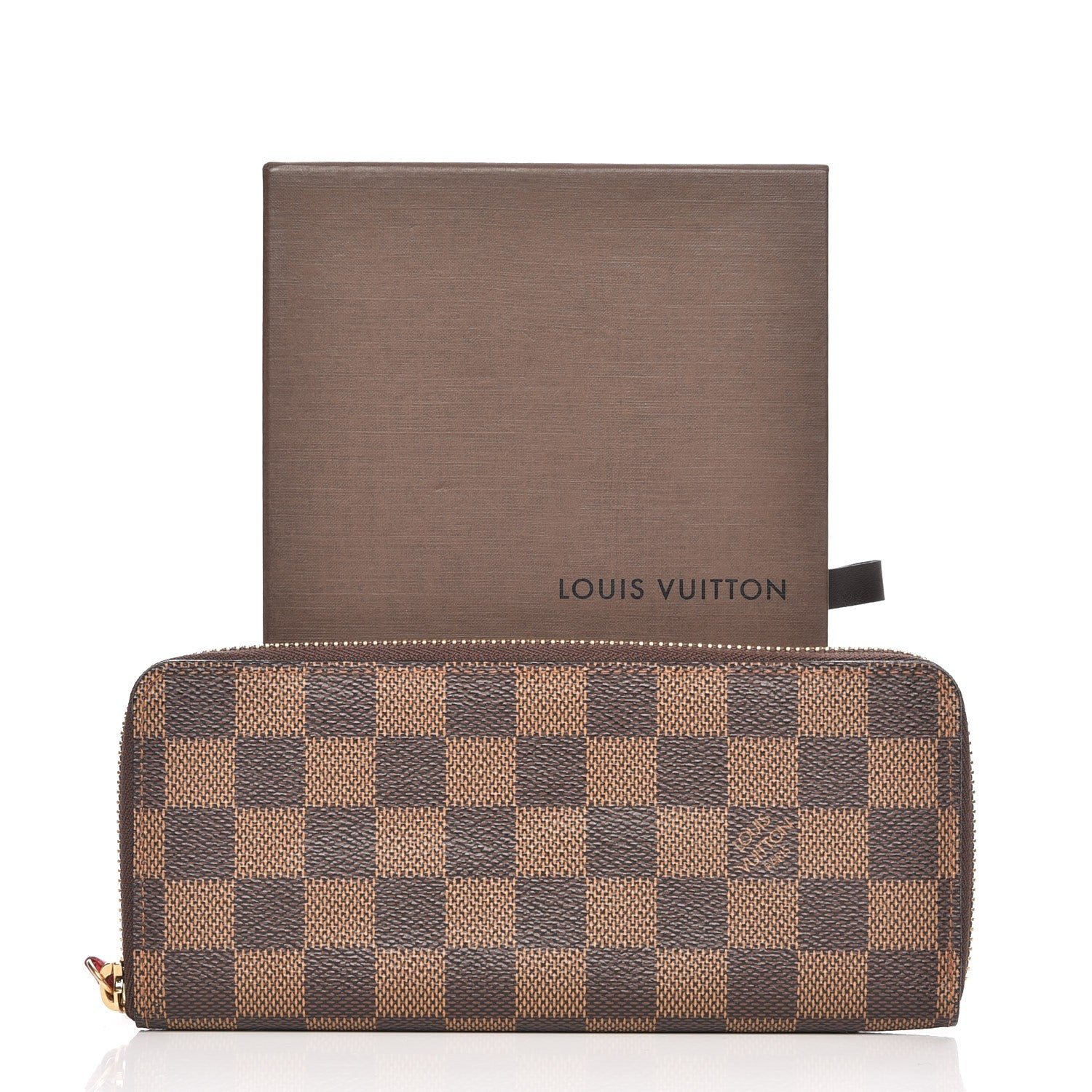 Louis Vuitton Damier Ebene Clemence Wallet Cherry 8 of 8