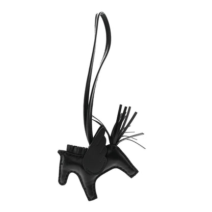 Hermes Milo Lambskin Grigri Rodeo Pegase Horse Bag Charm PM So Black 1 of 5