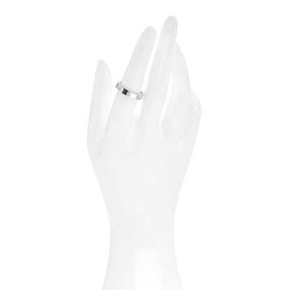 Cartier 18K White Gold Diamond 4mm LOVE Wedding Band Ring 55 7.25 2 of 6