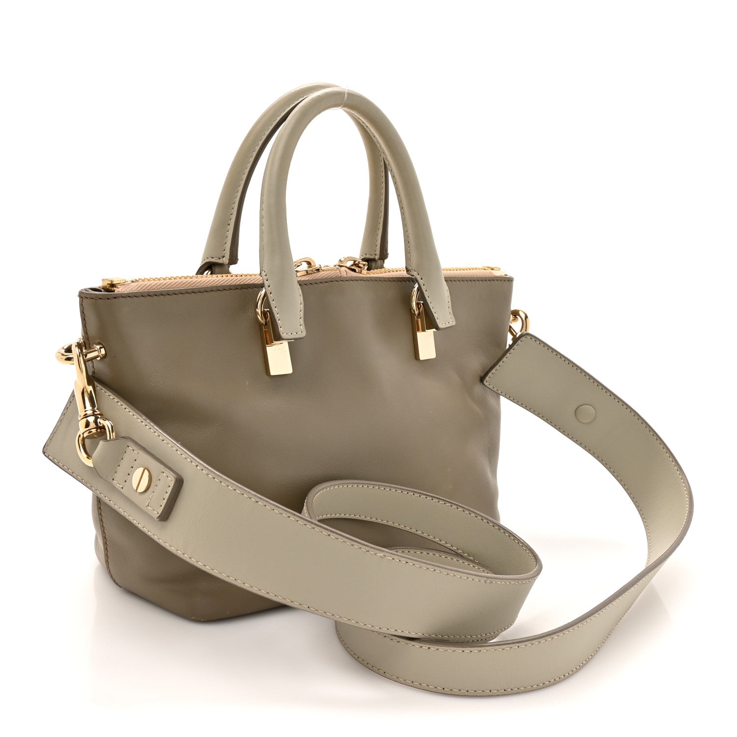 Chloe Smooth Calfskin Mini Baylee Tote Cashmere Grey 3 of 11