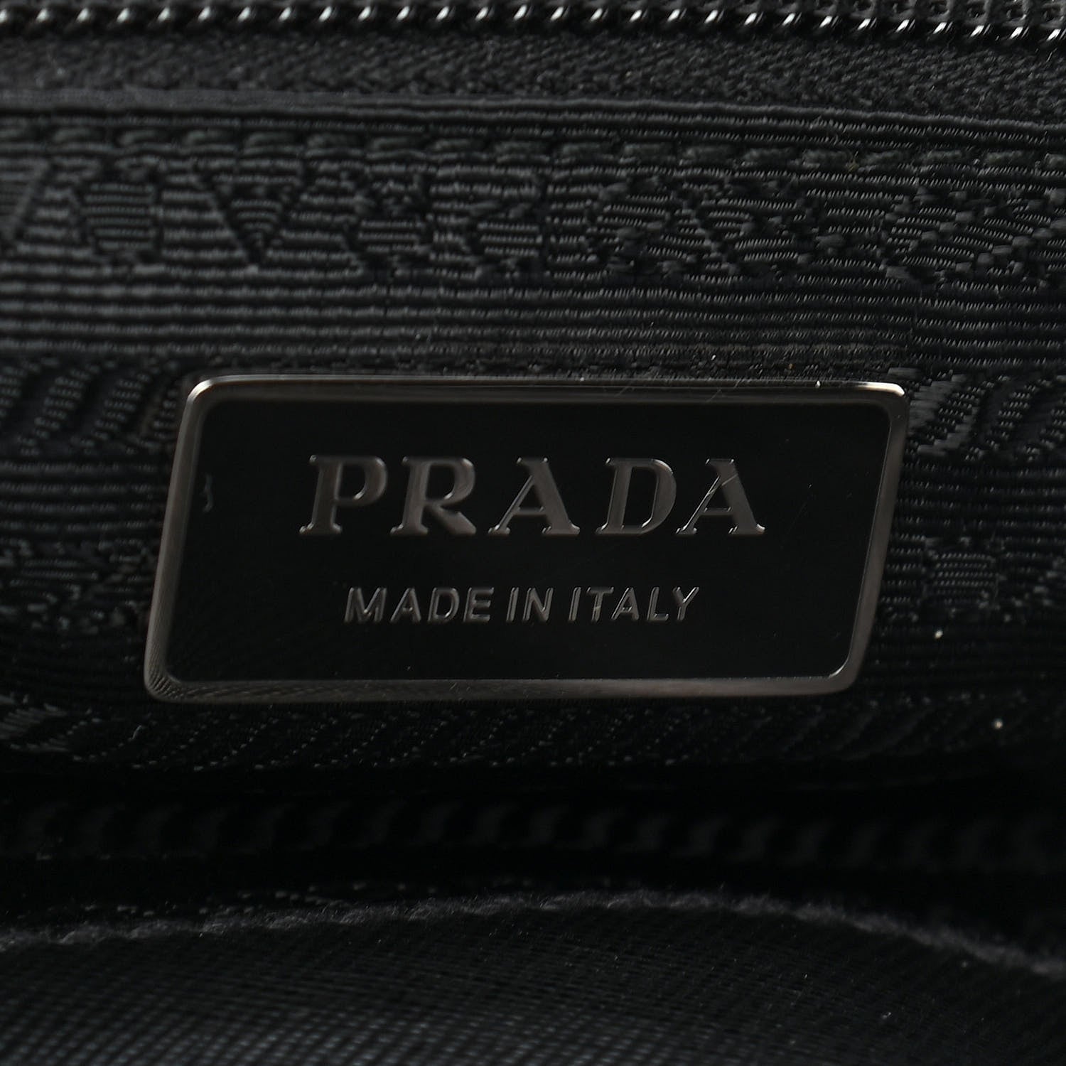 Prada Nylon Saffiano Front Pocket Tote Black 6 of 8