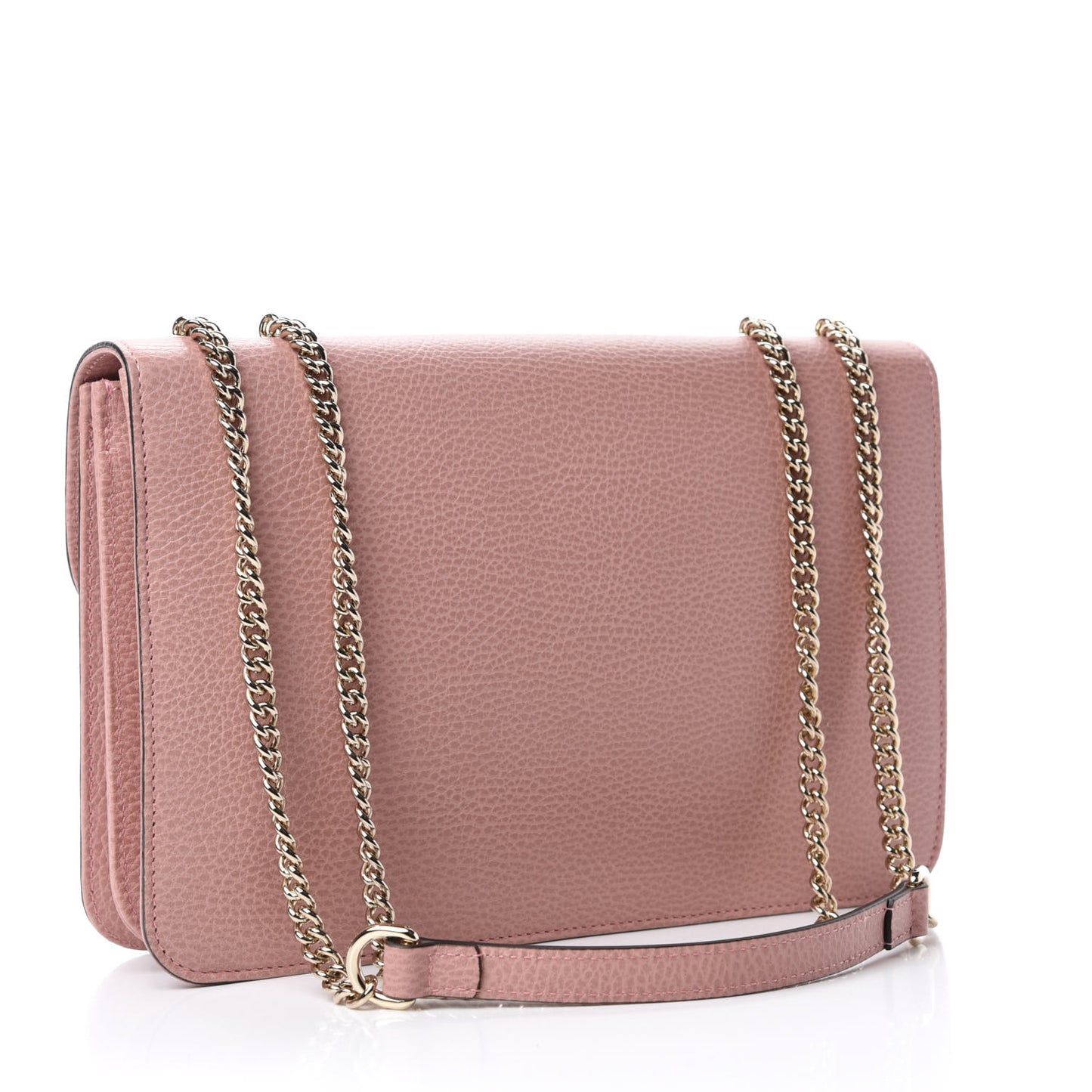 Dollar Calfskin Interlocking G Shoulder Bag Soft Pink
