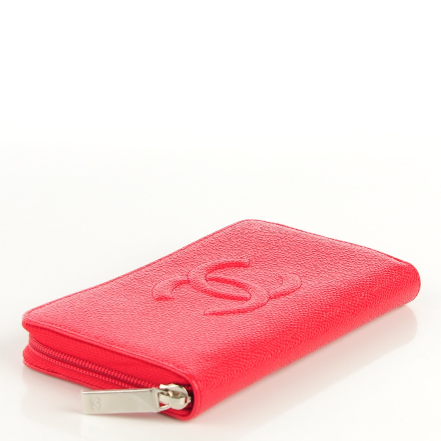 Chanel Caviar Large Timeless CC Zip Around Wallet Red 4 of 8