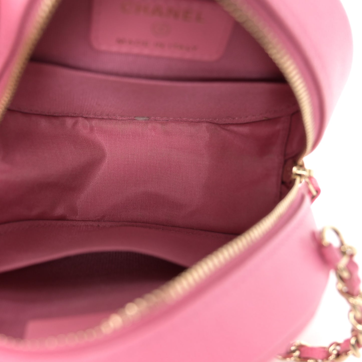 Caviar Quilted Gripoix CC Round Clutch With Chain Pink