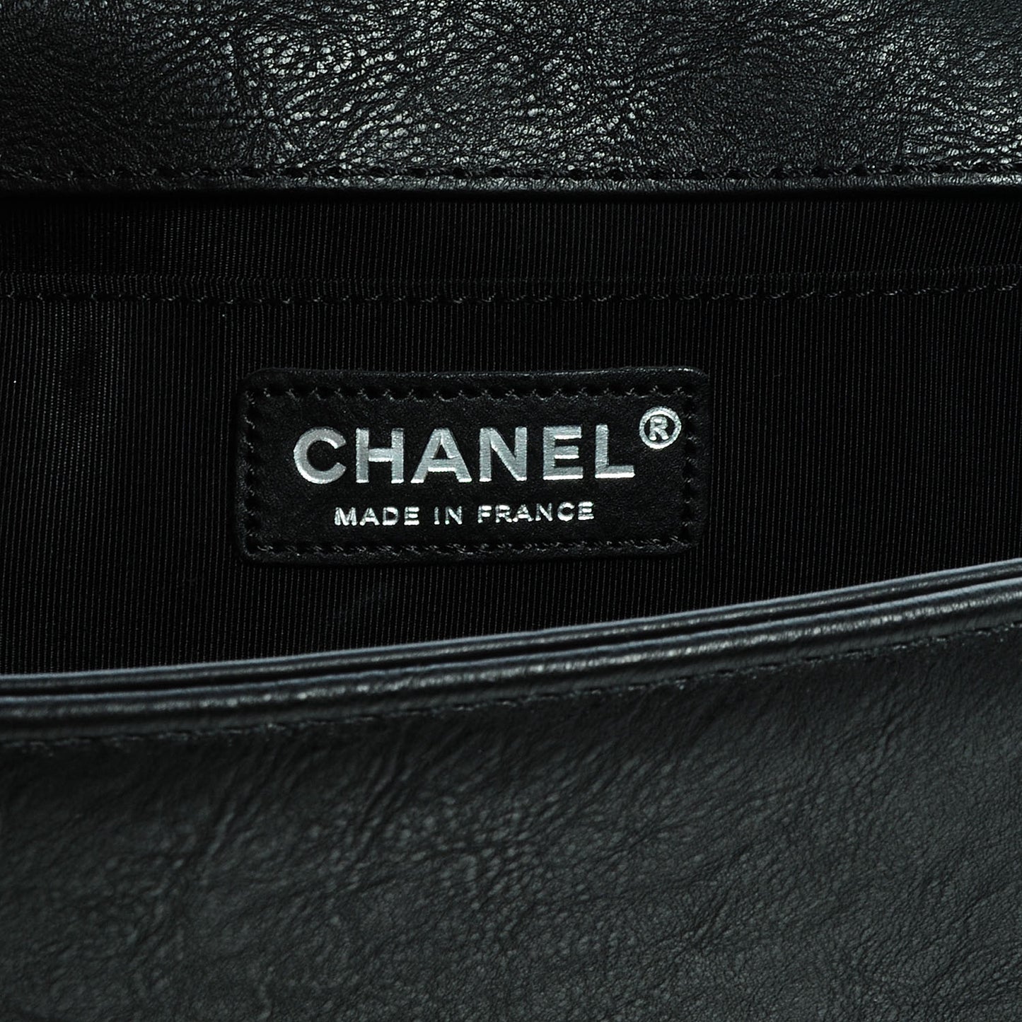 Calfskin Quilted Embellished Metal Medium Boy Flap Black