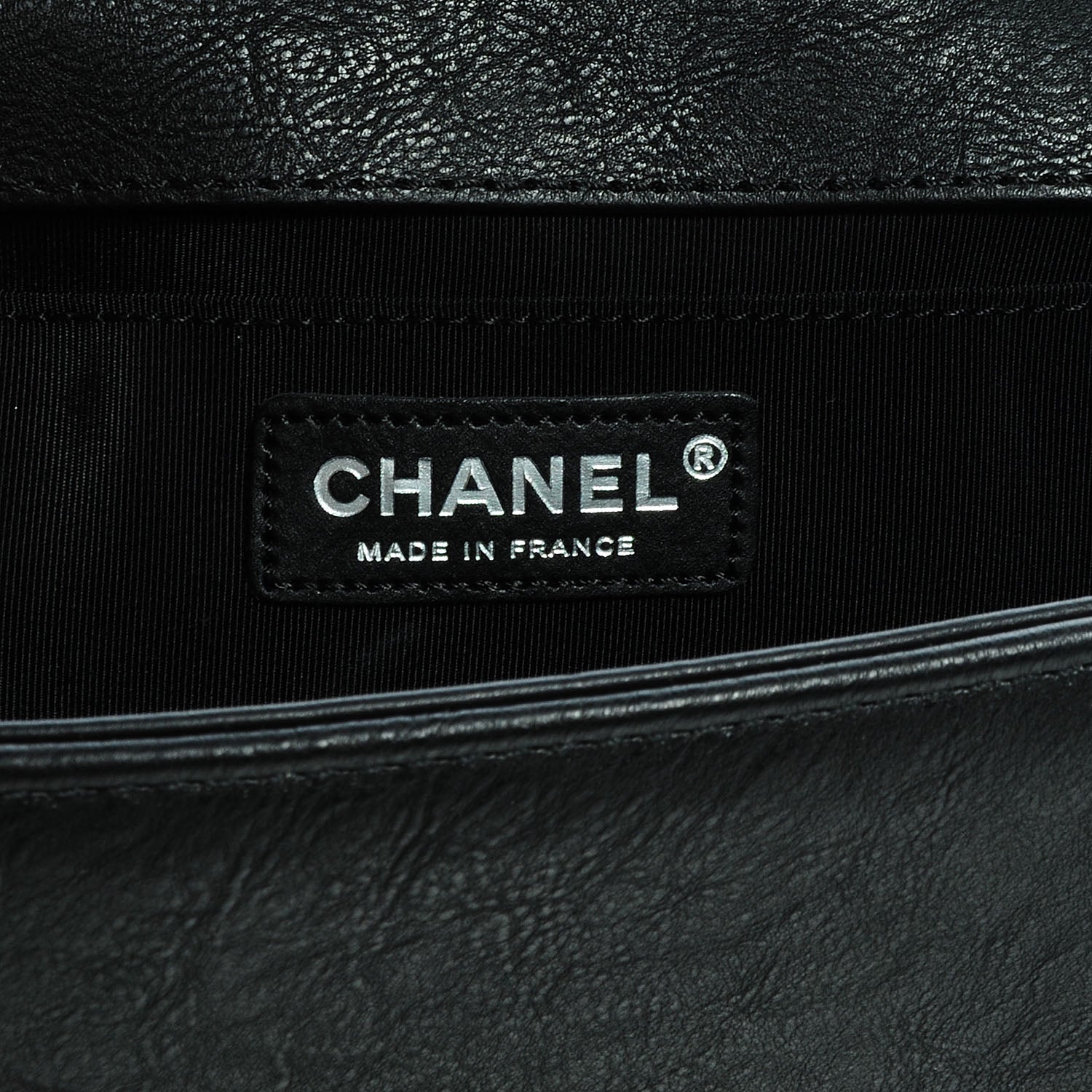 Chanel Calfskin Quilted Embellished Metal Medium Boy Flap Black 6 of 7
