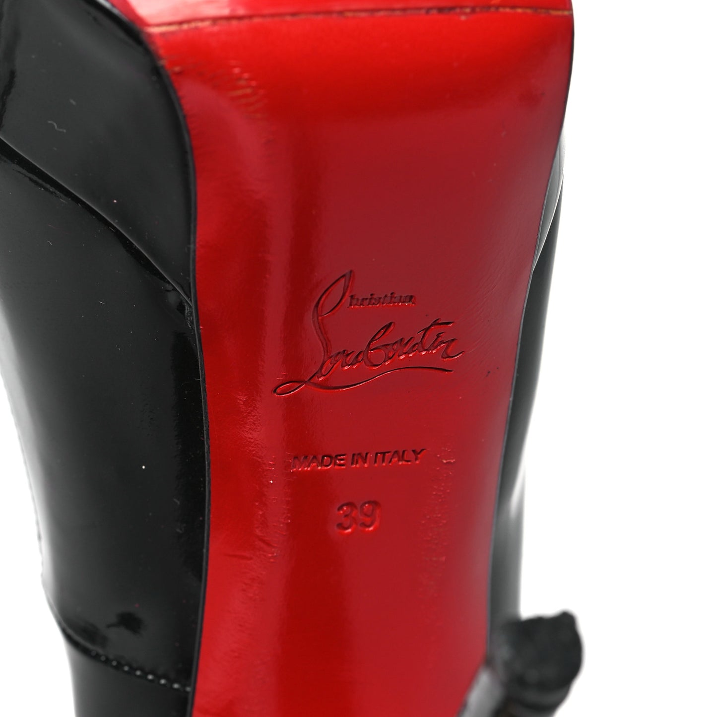 CHRISTIAN LOUBOUTIN Patent Bianca 140 Pumps 39 Black