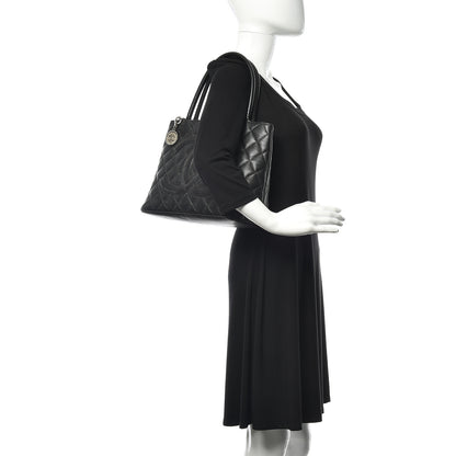 Chanel Caviar Quilted Medallion Tote Black 2 of 16