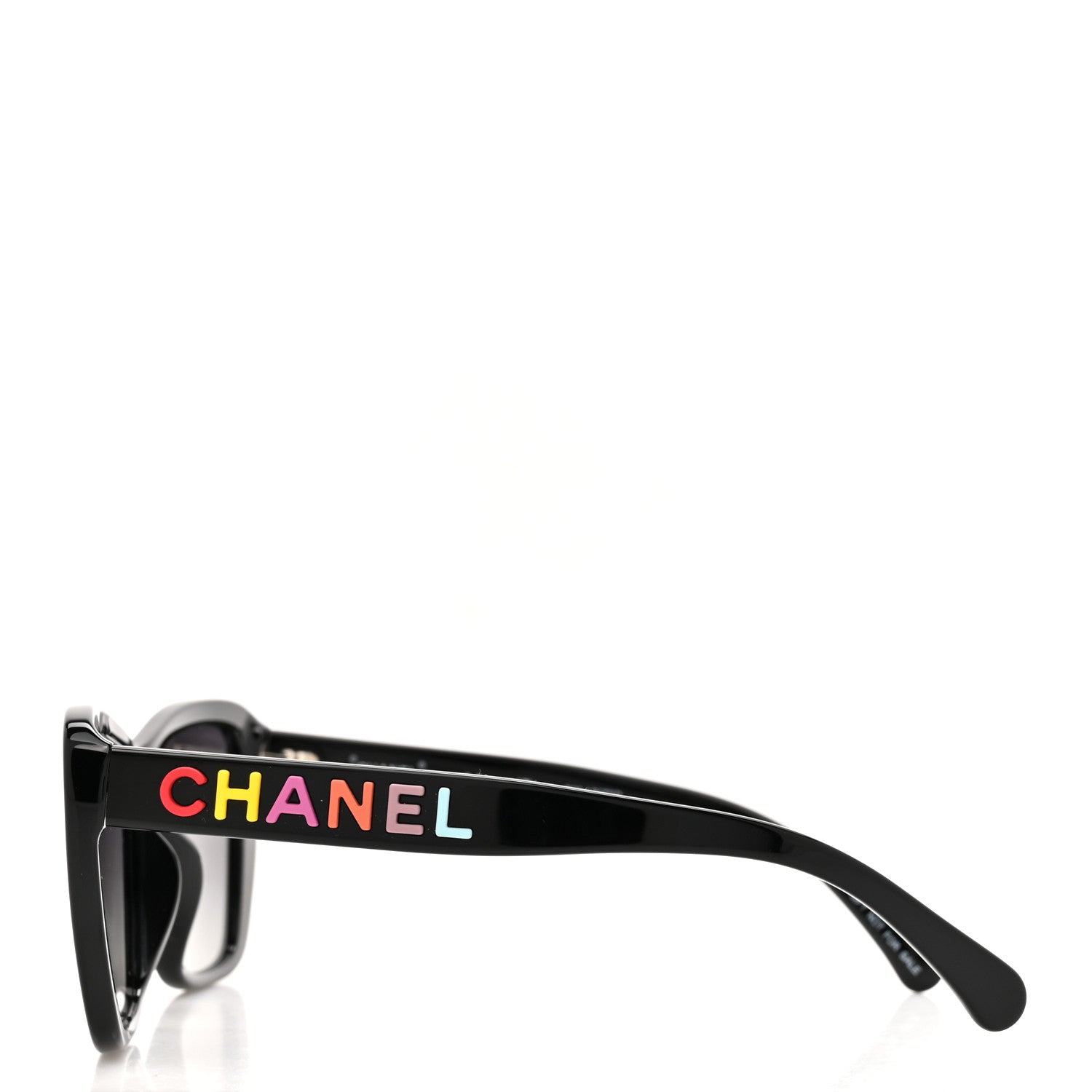 Chanel Acetate Polarized Butterfly Sunglasses 71548A Black 3 of 7