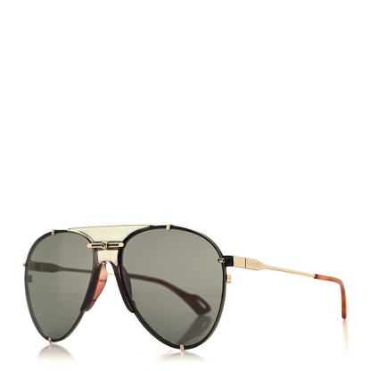 Gucci Metal Aviator Frame Sunglasses GG0740S Black 1 of 6
