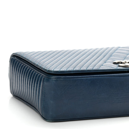 Chanel Glazed Calfskin Quilted Large Coco Boy Flap Blue 10 of 12