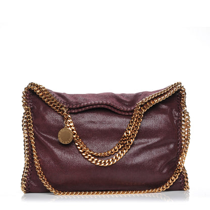 Stella McCartney Shaggy Deer Falabella Fold Over Tote Burgundy 1 of 6
