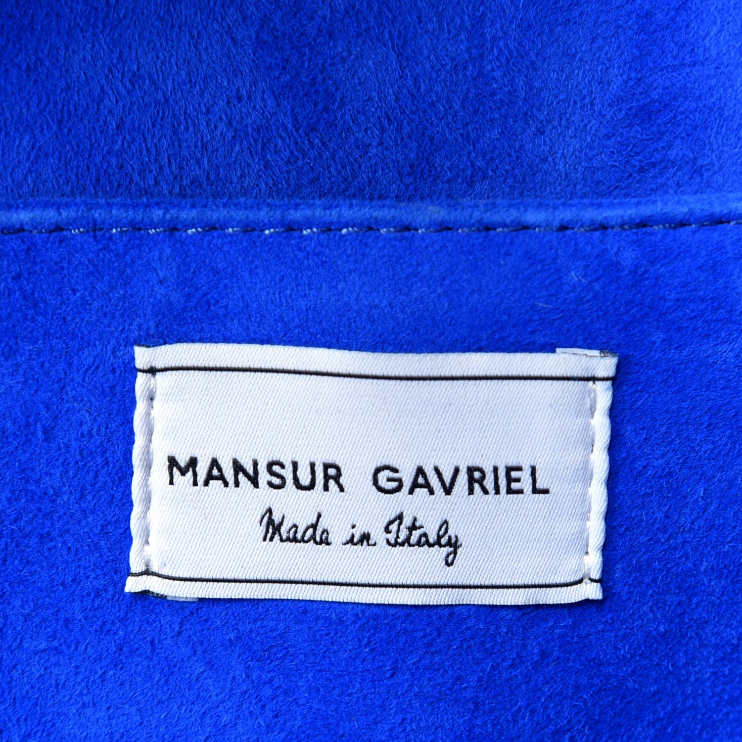 Mansur Gavriel Calfskin Circle Crossbody Bag Royal 7 of 9