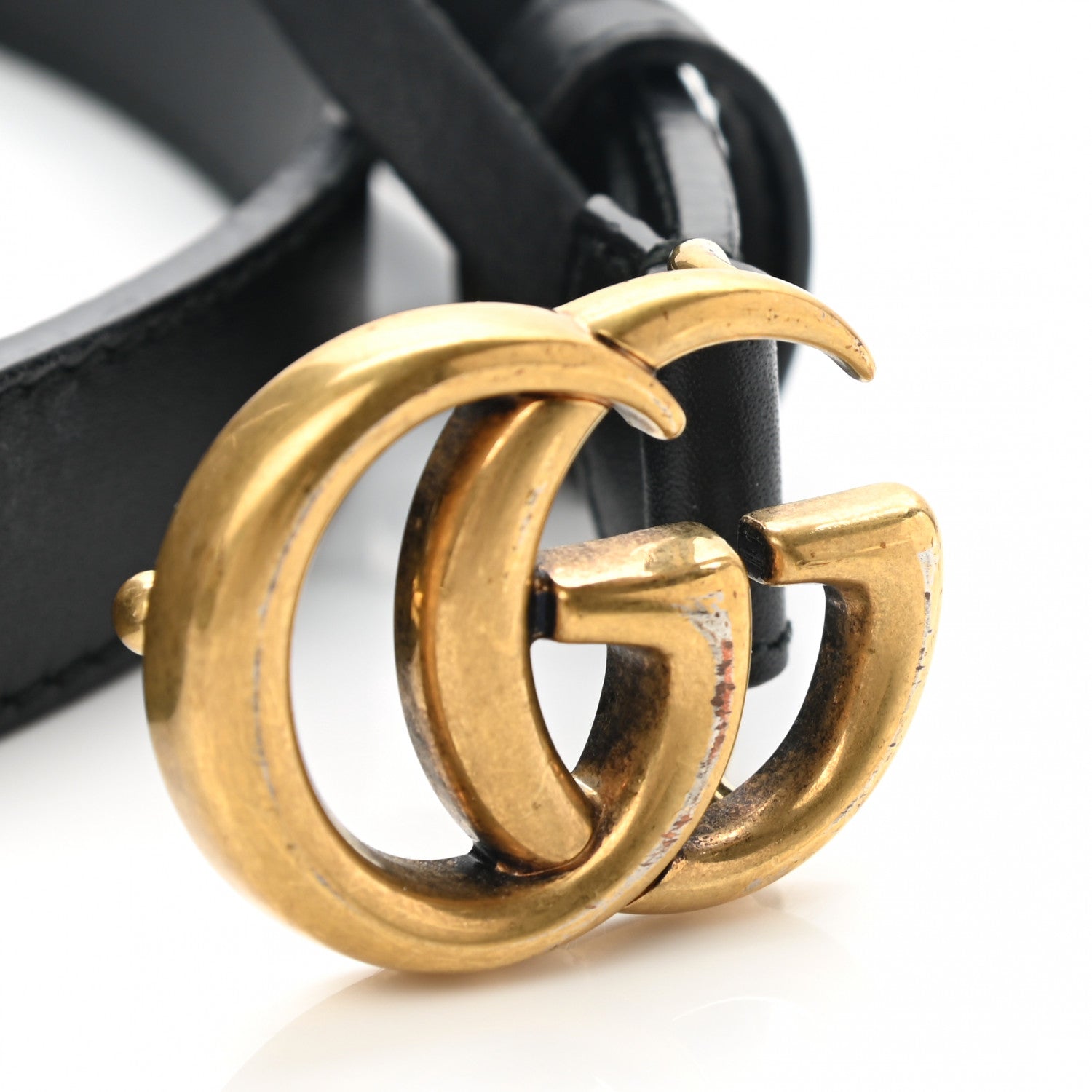 Gucci Calfskin Double G 20mm Belt 80 32 Black 7 of 8