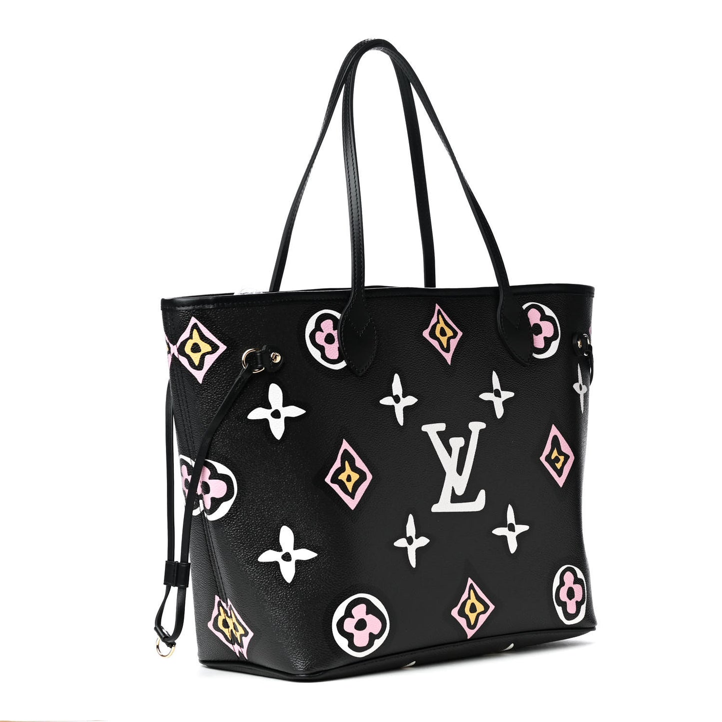 Monogram Giant Wild At Heart Neverfull MM Black