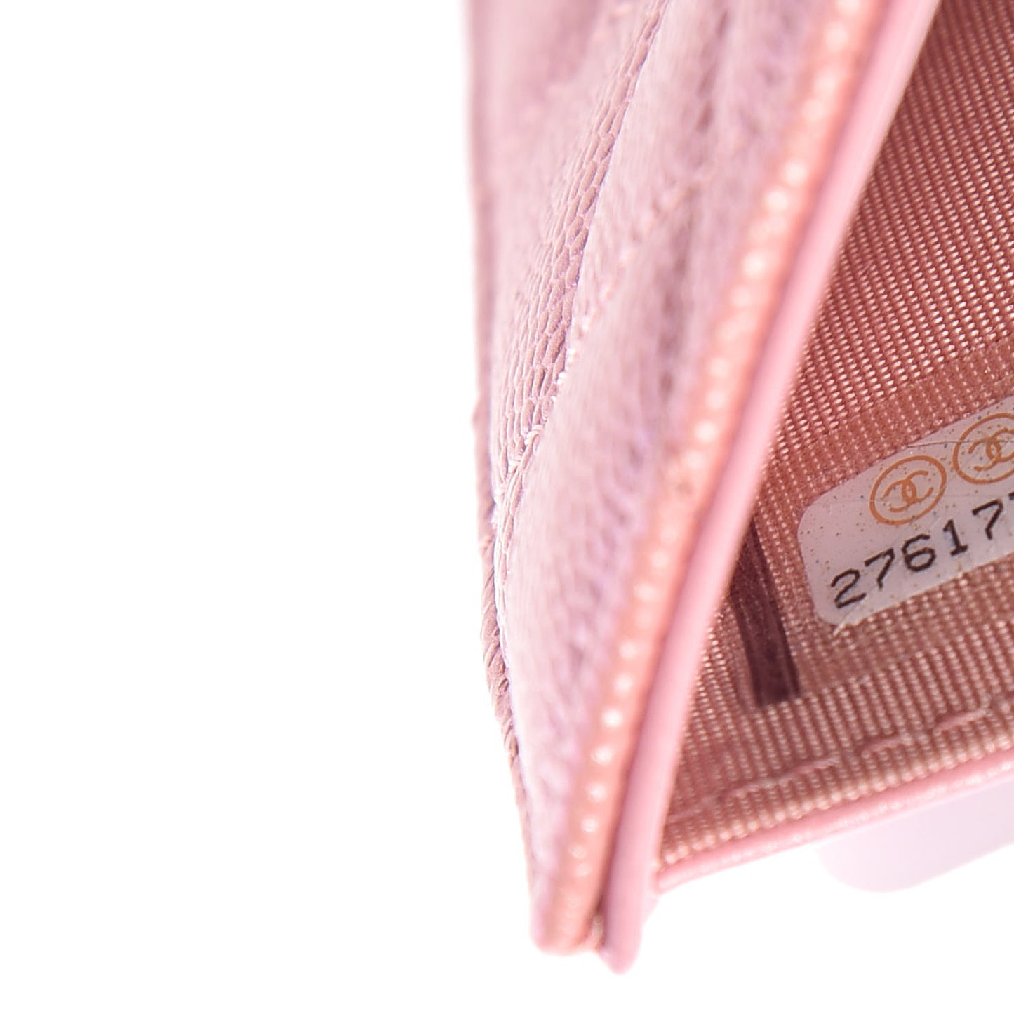 Iridescent Caviar Quilted Small Flap Wallet Rose Pink