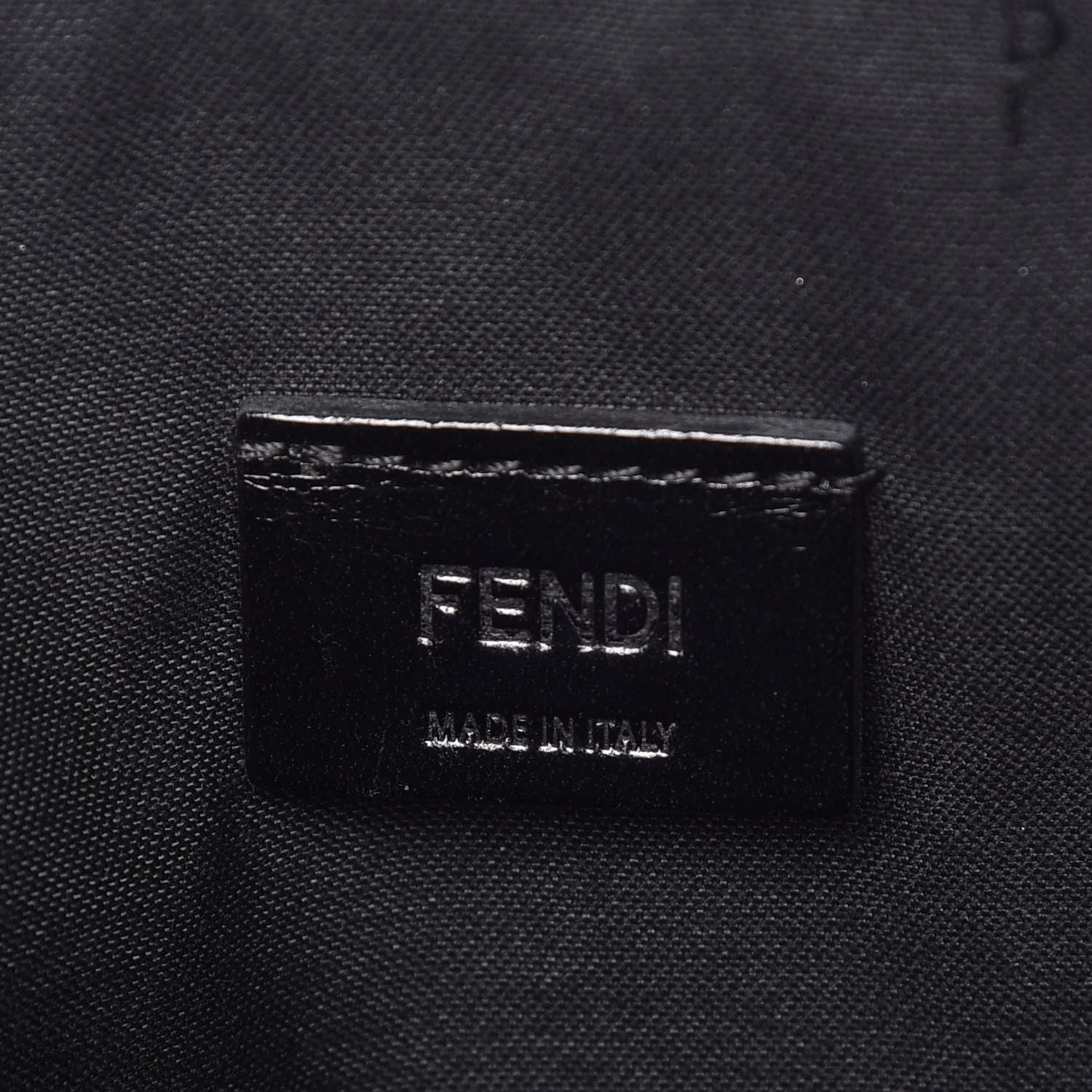 Fendi Vitello Elite Chevron No Words Faces Pouch Multicolor Black 6 of 11