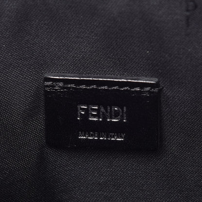 Fendi Vitello Elite Chevron No Words Faces Pouch Multicolor Black 6 of 11