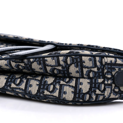 Christian Dior Oblique Saddle Bag Blue 9 of 12