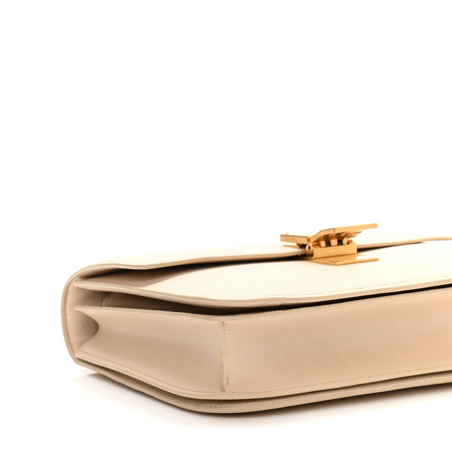Liege Calfskin Medium Classic Box Flap Bag Powder