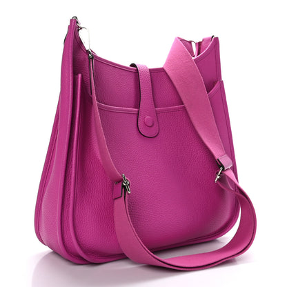 Hermes Taurillon Clemence Evelyne III GM Magnolia 3 of 9