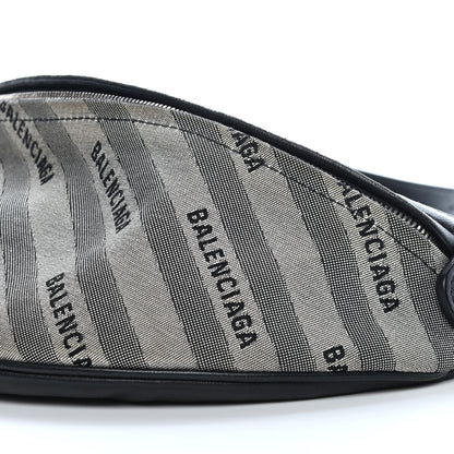 Balenciaga Canvas Jacquard Diagonal Allover Logo XS Souvenir Belt Bag Gris 8 of 9