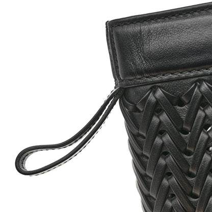 Fendi Vitello Grace Woven Medium Fendi Origami Black 12 of 12