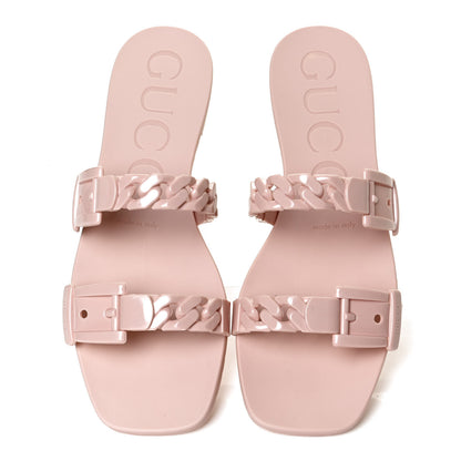 Gucci Rubber Womens Slide Sandals 37 Perfect Pink 5 of 10