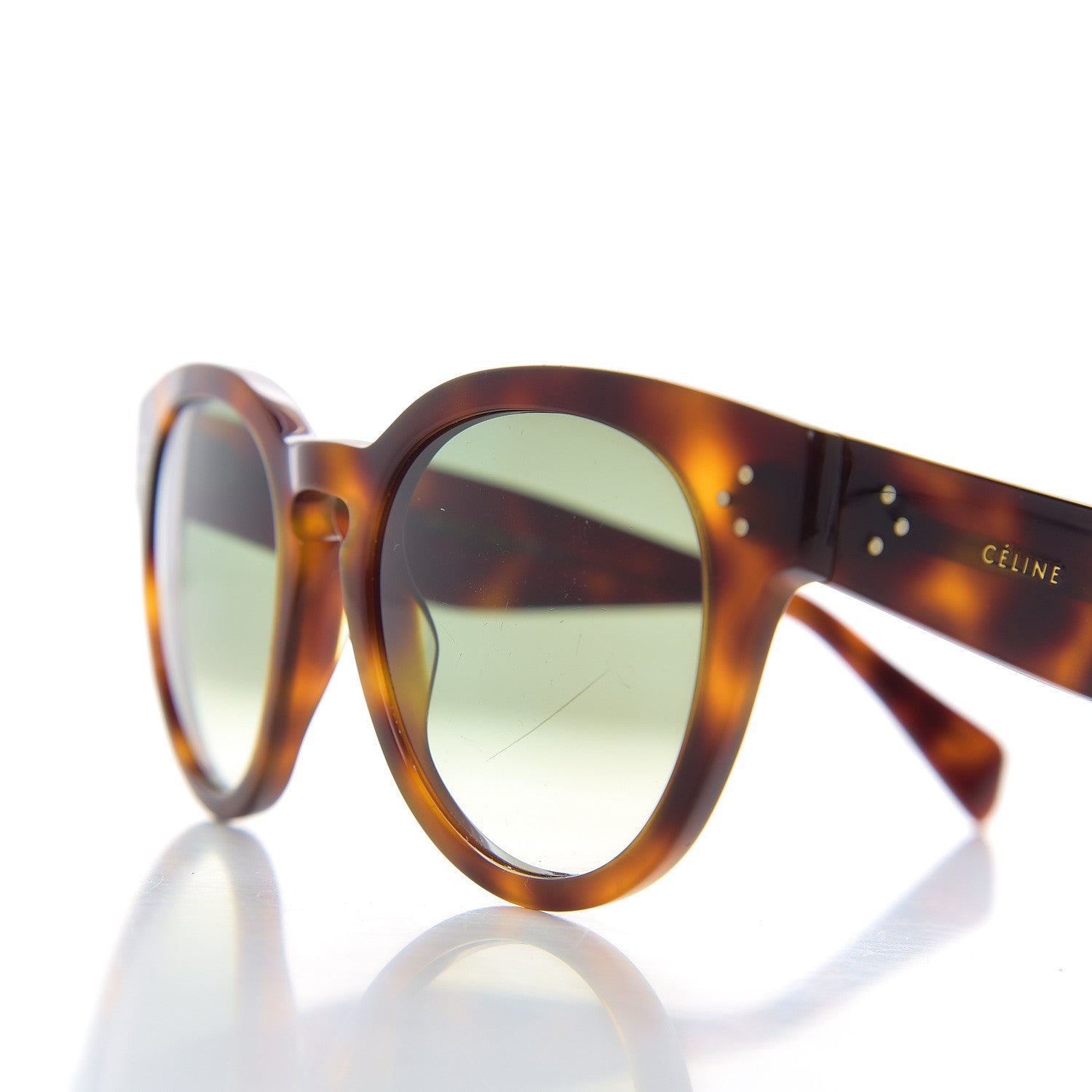 Celine Thin Preppy Sunglasses CL 41049/S Havana 7 of 7