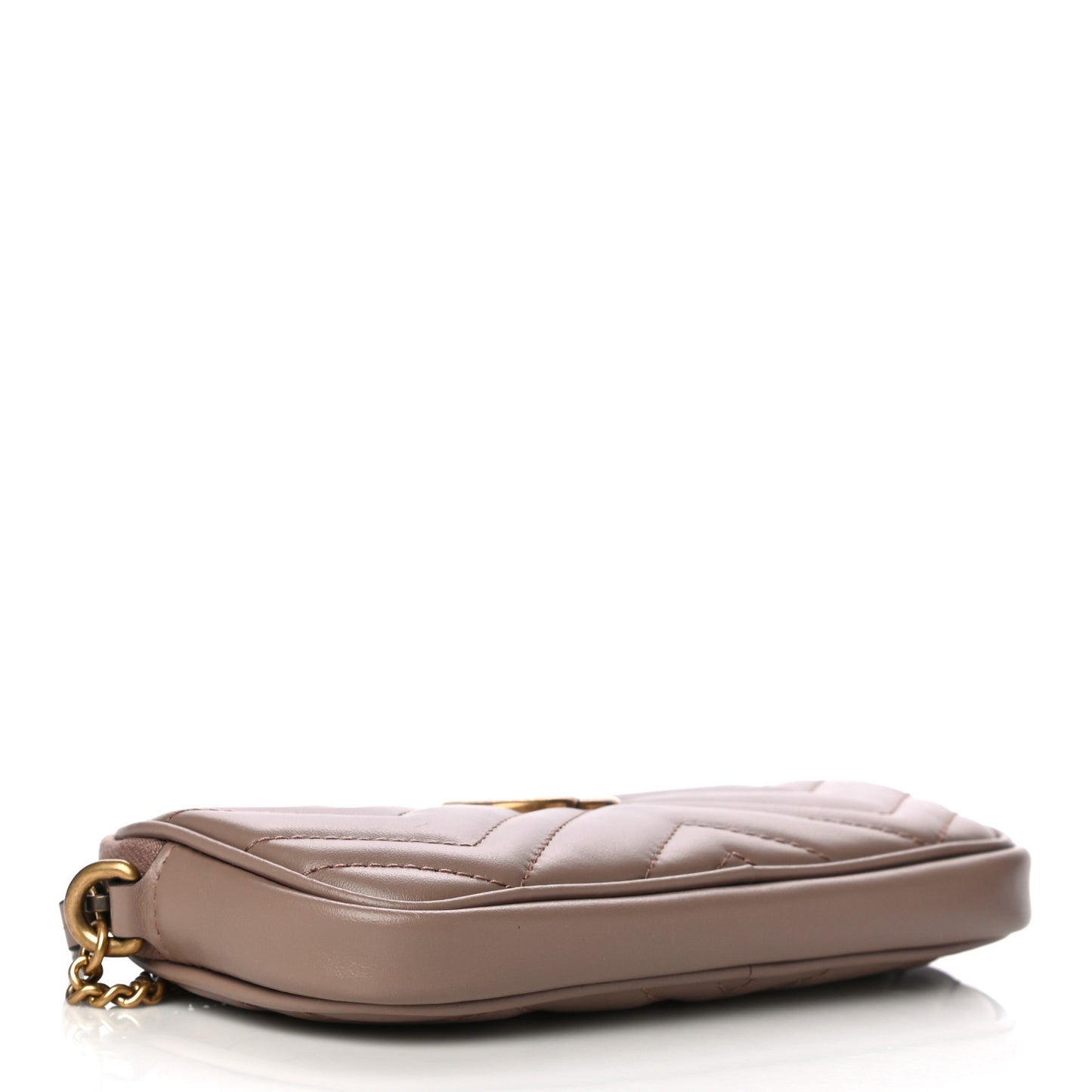 Calfskin Matelasse Mini GG Marmont Chain Crossbody Bag Porcelain Rose
