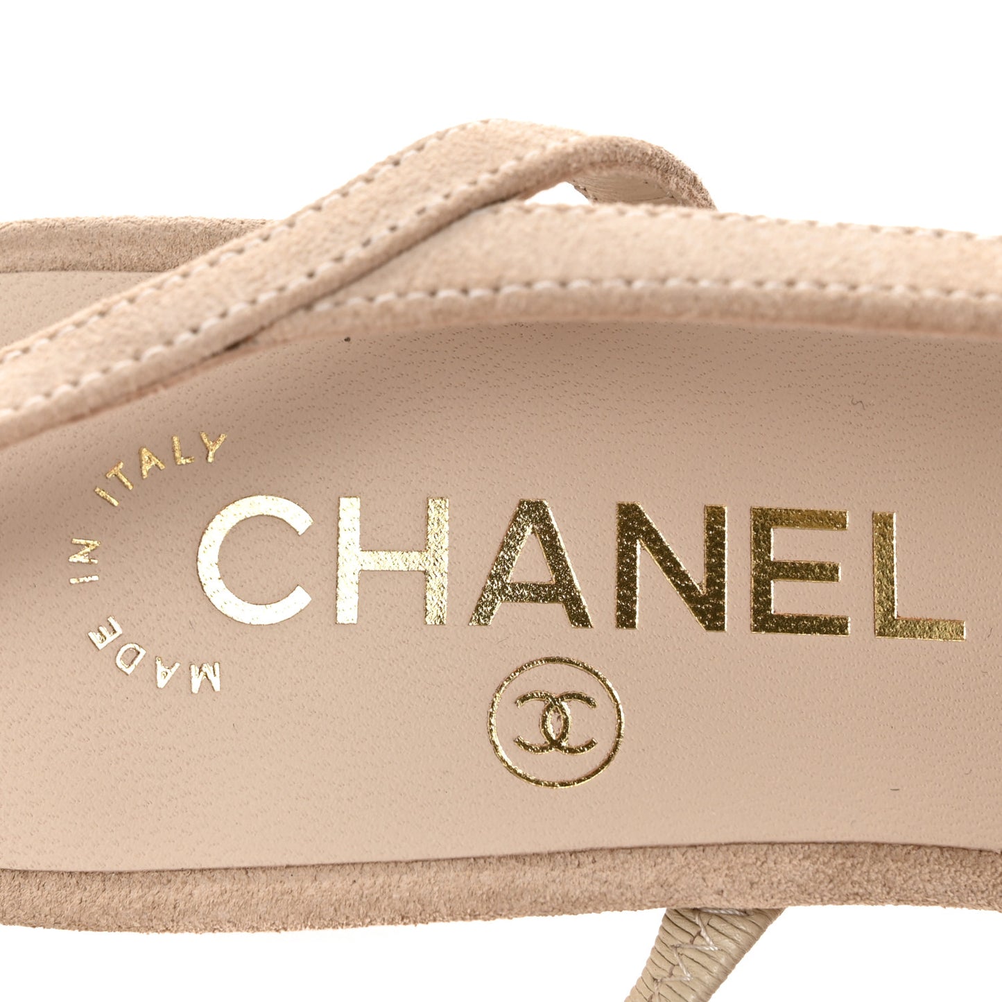 Suede Cap Toe CC Slingback Pumps 37 Ivory Light Beige
