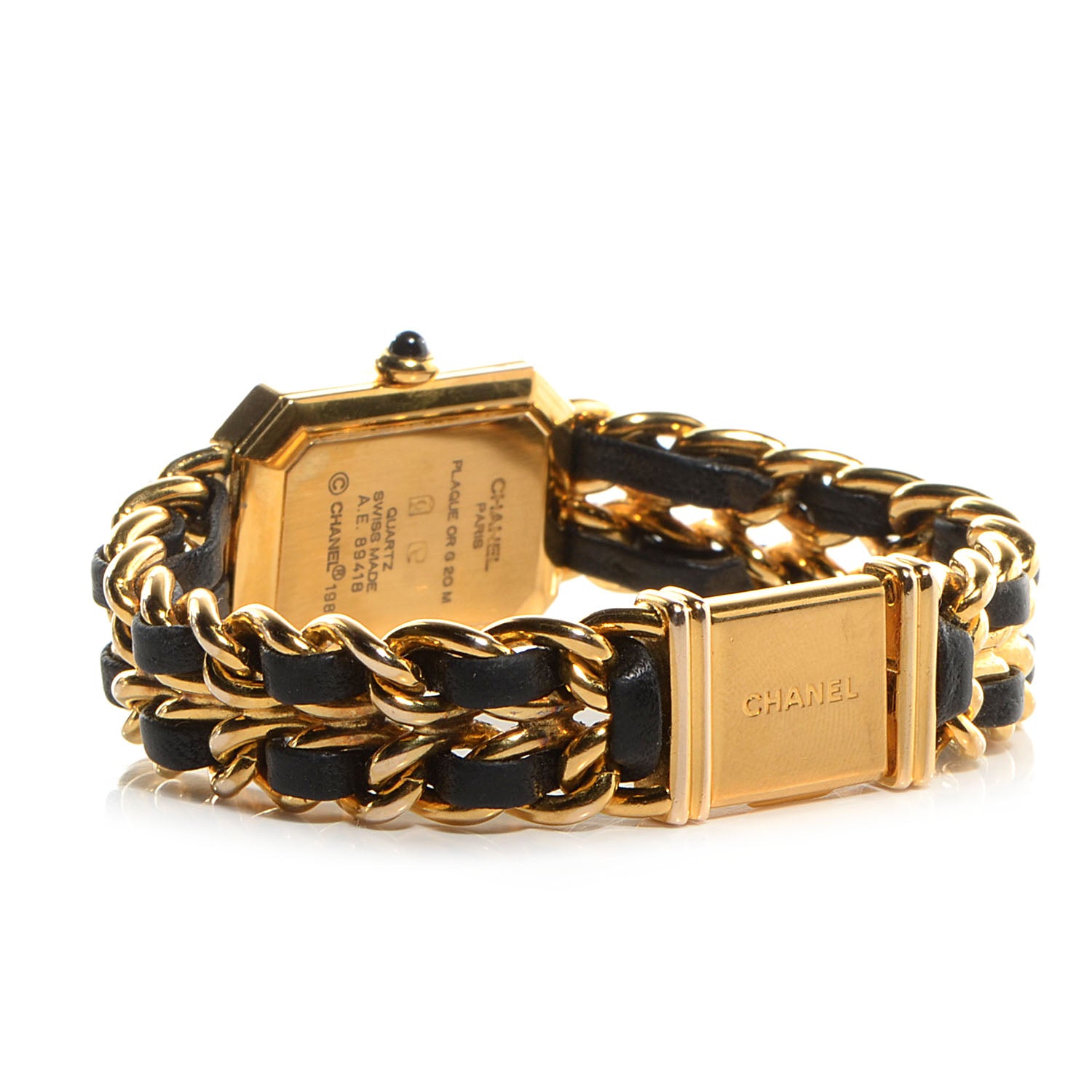 Chanel Stainless Steel Lambskin 20mm Chain Premiere Quartz Watch Gold M 3 of 6