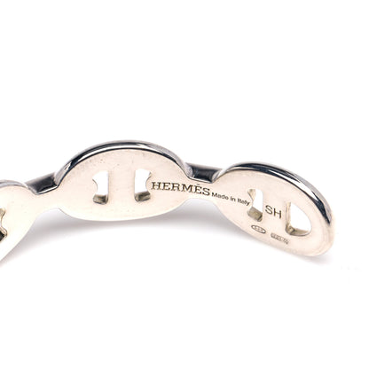 Hermes Sterling Silver MM Chaine d'Ancre Enchainee Cuff Bracelet SH 4 of 5