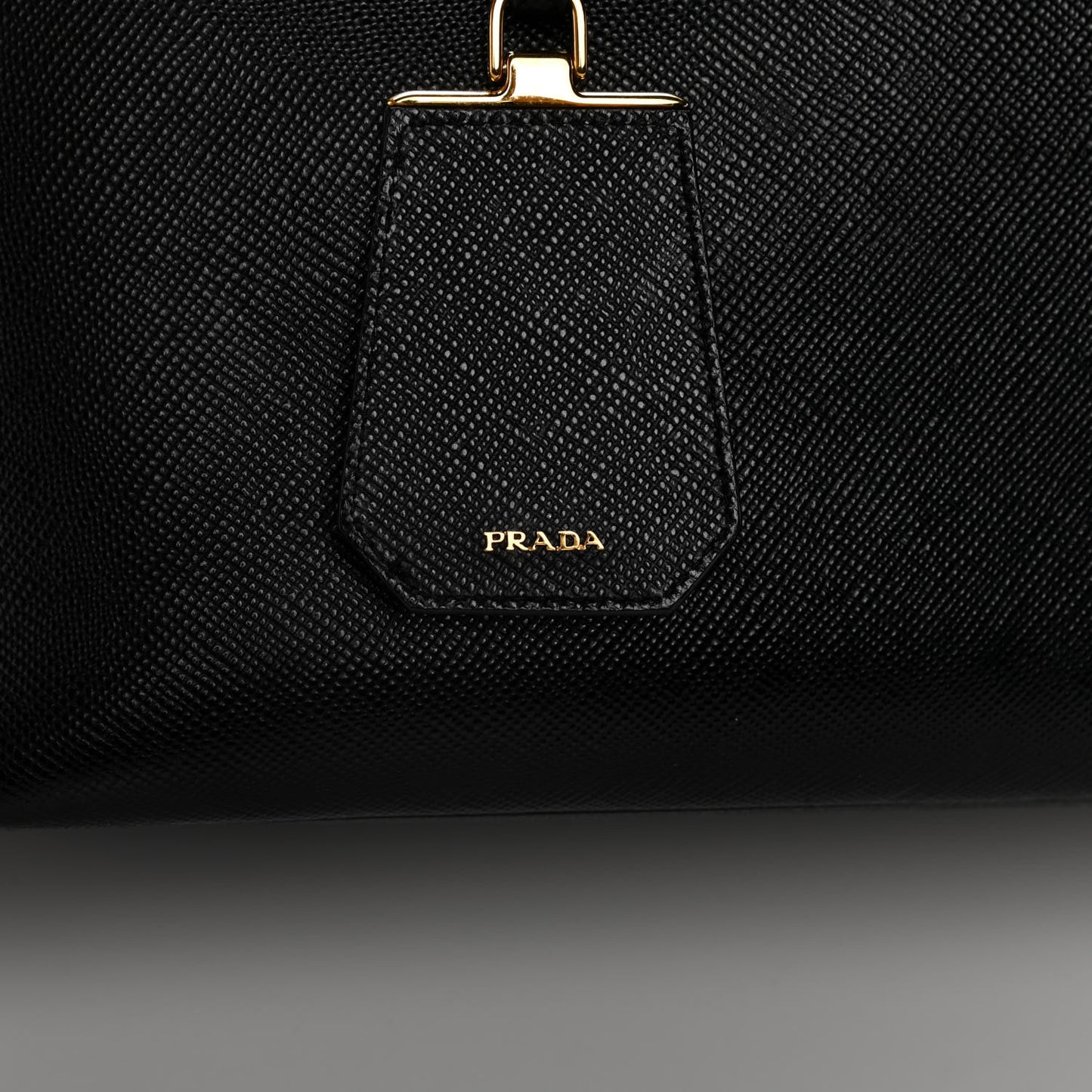 Saffiano Cuir Medium Double Bag Black Mughetto