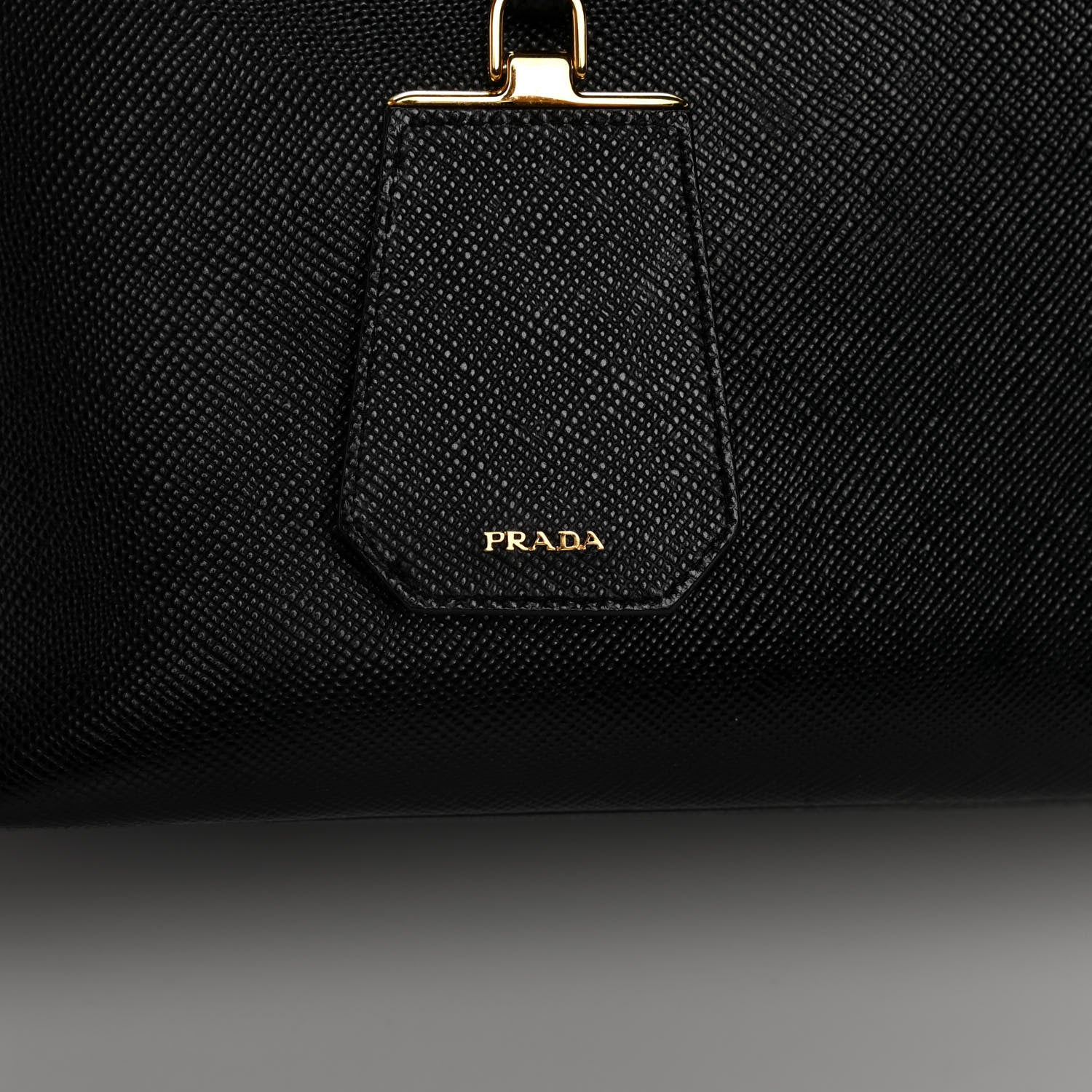 Prada Saffiano Cuir Medium Double Bag Black Mughetto 11 of 21