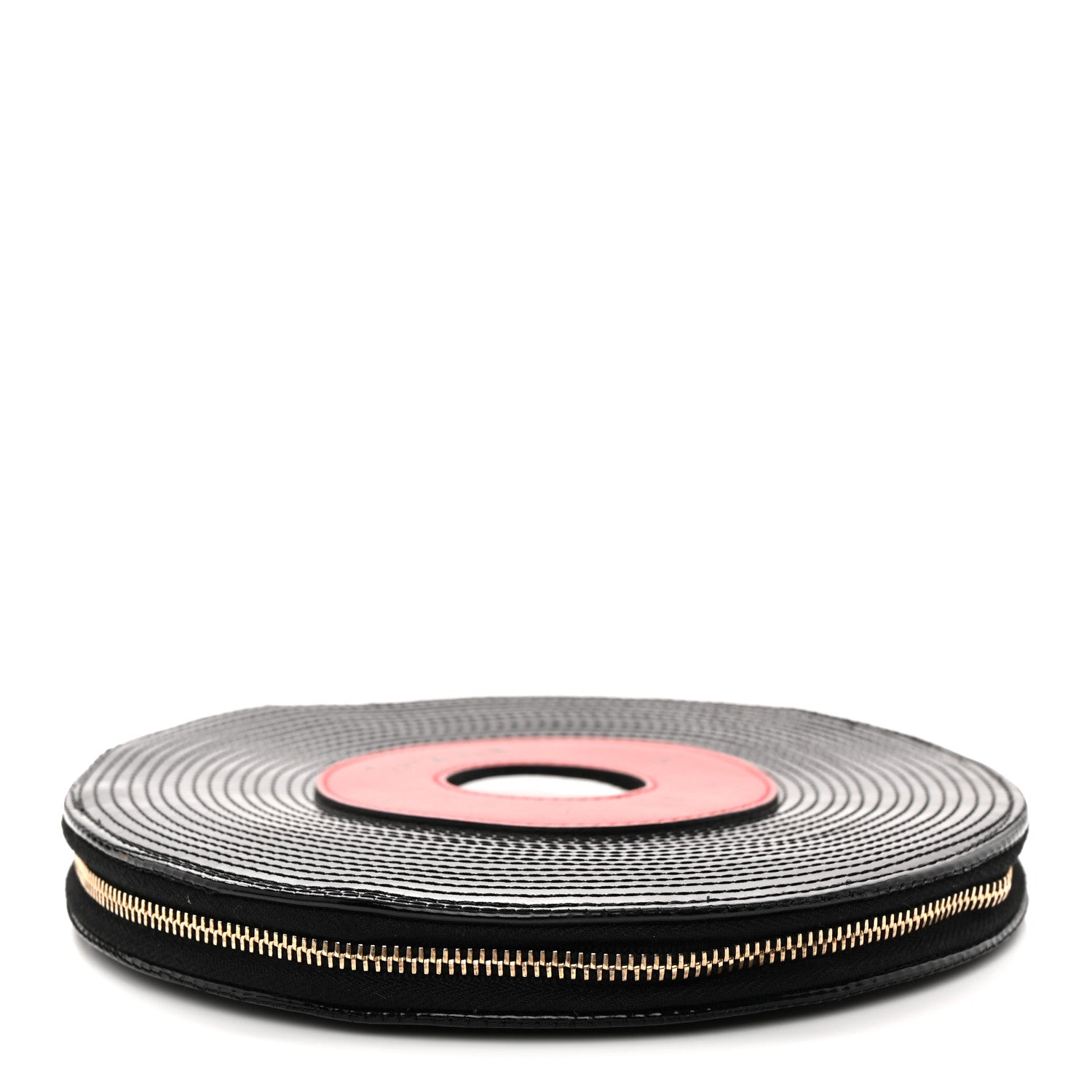 Chanel Patent Vinyl Record Clutch Black 4 of 10