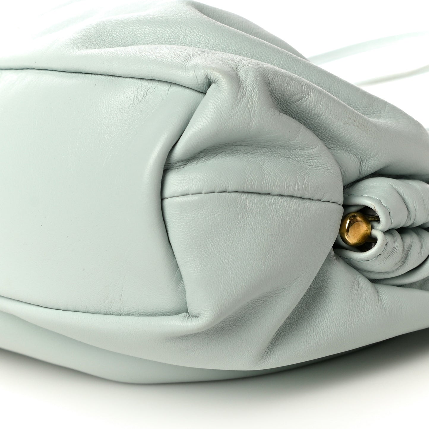 Lambskin Mini Cloud Clutch Seafoam