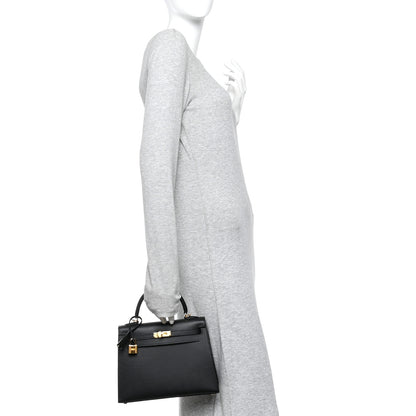 Hermes Epsom Kelly Sellier 25 Black 2 of 10