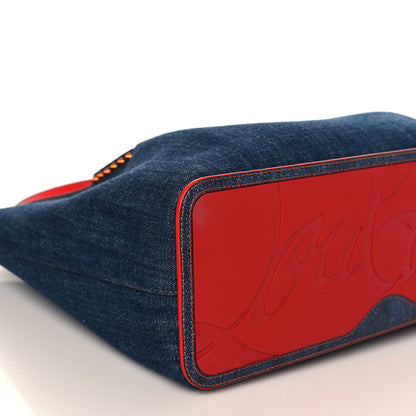 Christian Louboutin Denim Spiked Small Cabarock Shopper Tote 6 of 7