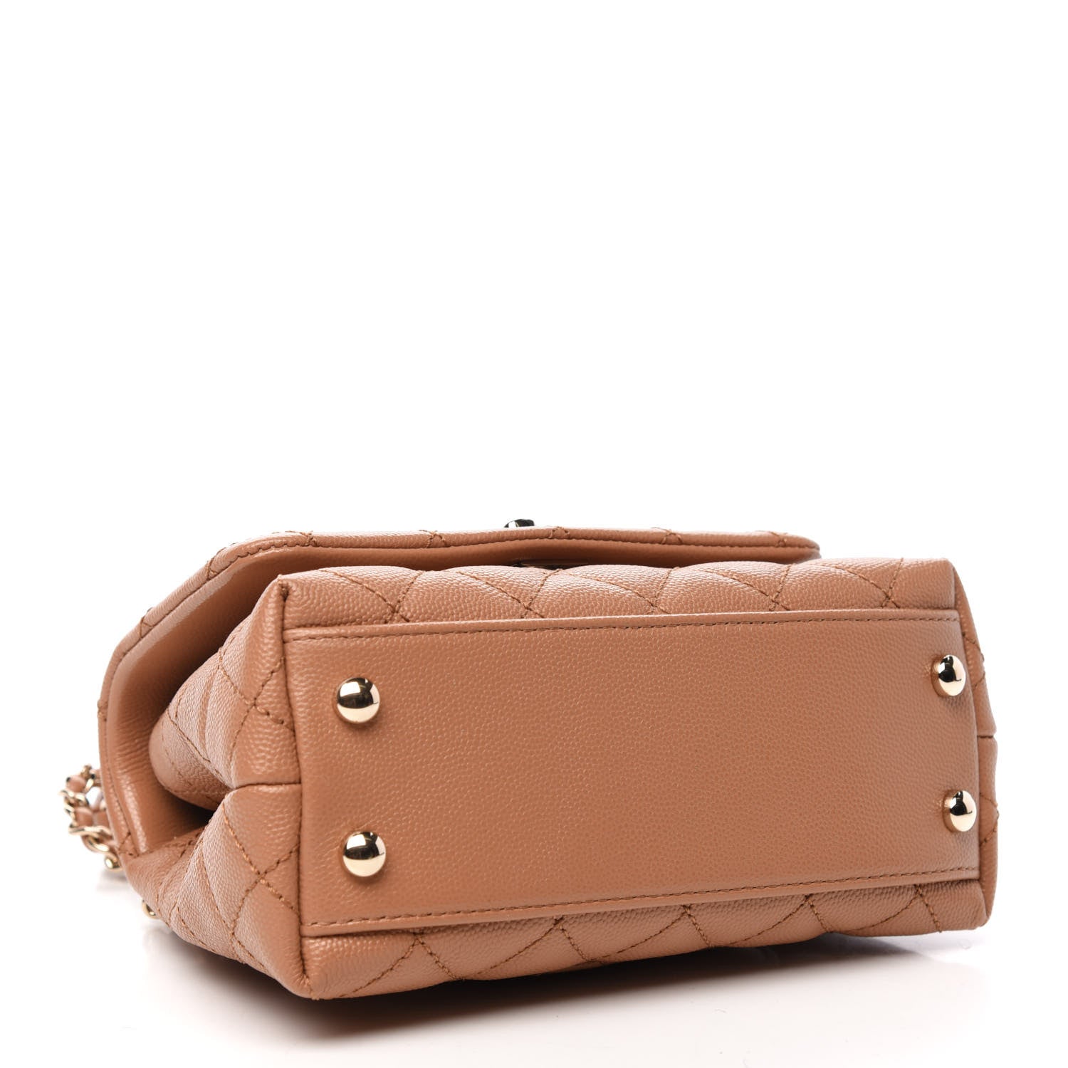 Chanel Caviar Lizard Embossed Quilted Extra Mini Coco Handle Flap Brown 4 of 10