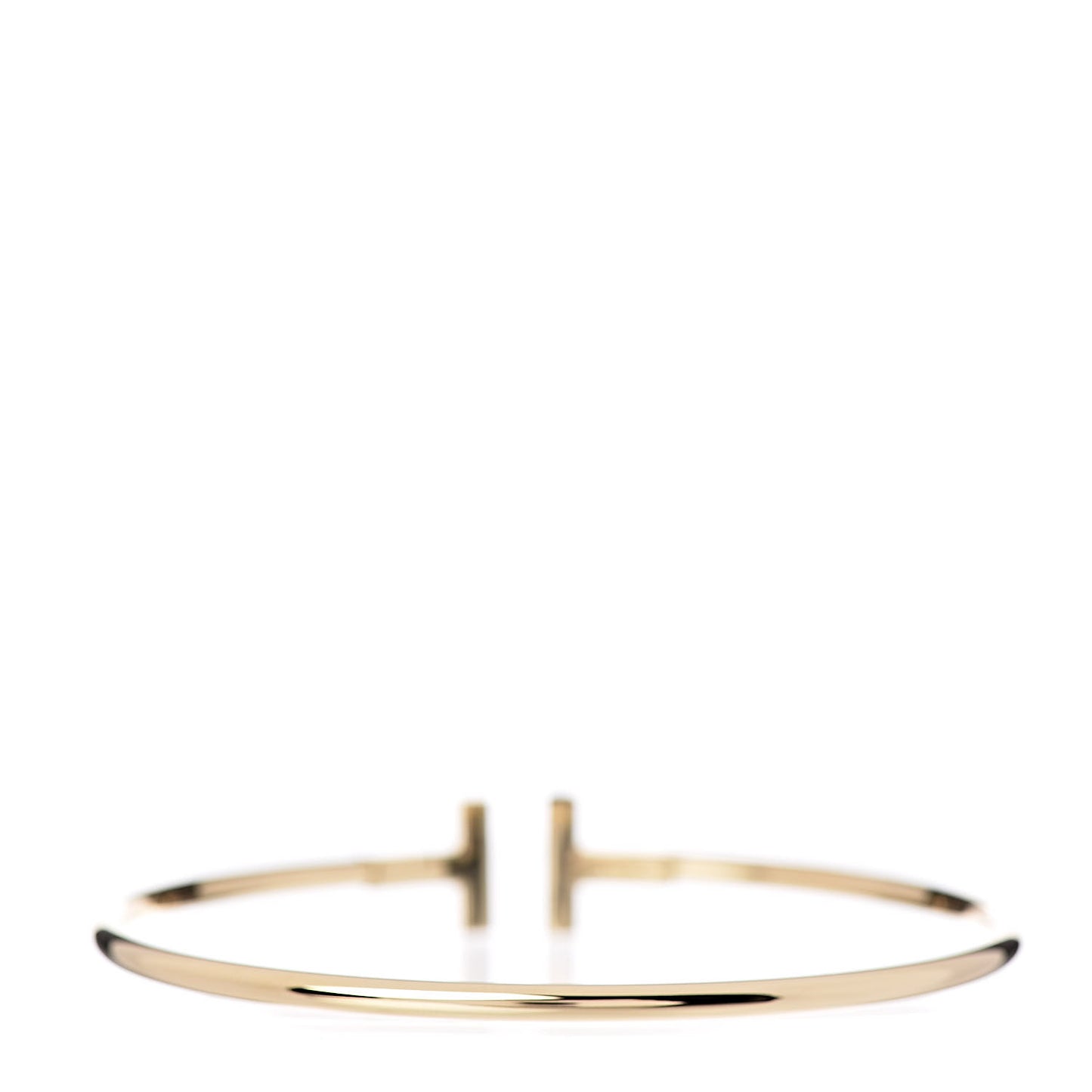 18K Yellow Gold Diamond T Wire Bracelet
