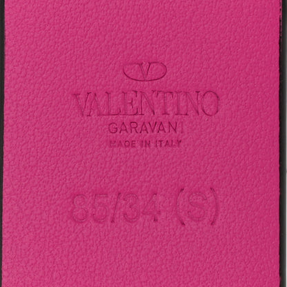 Valentino Garavani Calfskin VLogo 40mm Belt 85 34 Pink PP 5 of 5