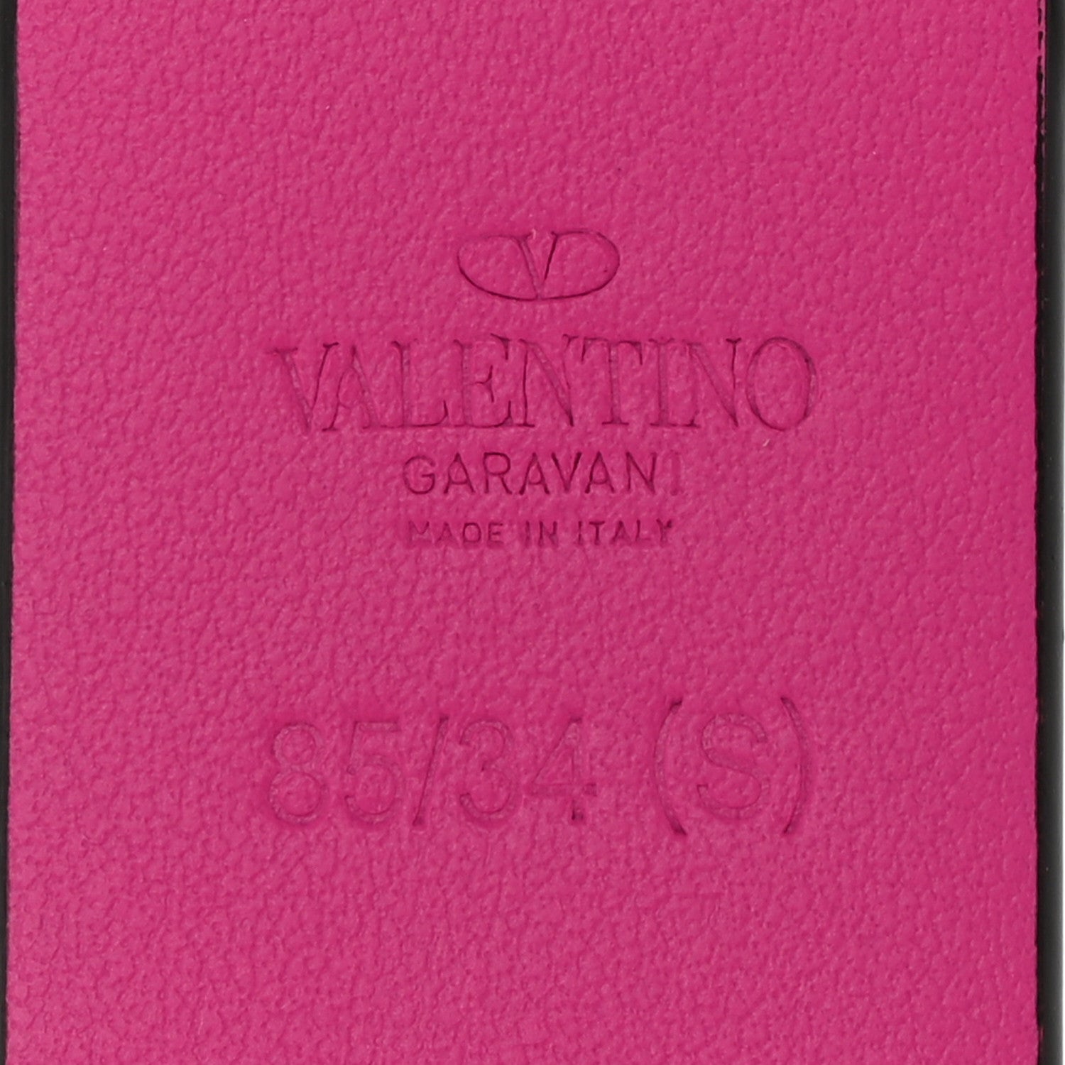 Valentino Garavani Calfskin VLogo 40mm Belt 85 34 Pink PP 5 of 5