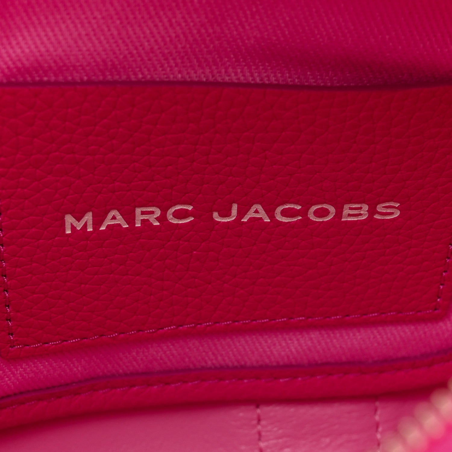 Marc Jacobs Grained Calfskin Small The Tote Bag Hot Pink 6 of 11