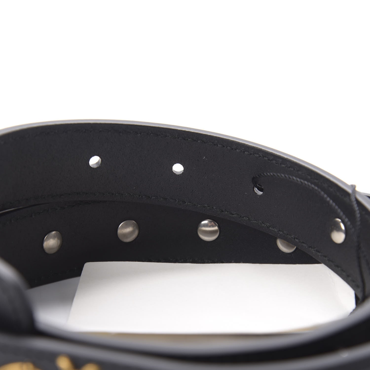 Gucci Calfskin Star Studded Torchon Double G Belt 100 40 Black 4 of 6