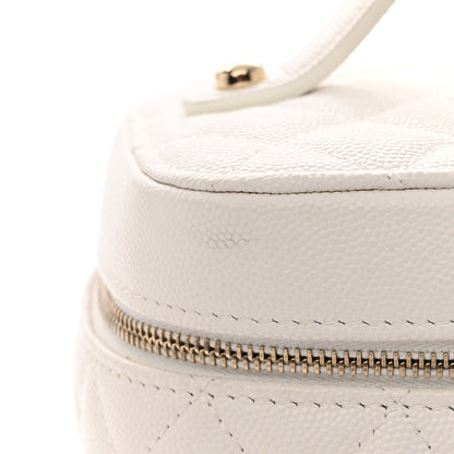 Chanel Caviar Quilted Large Vanity Pouch White 10 of 10