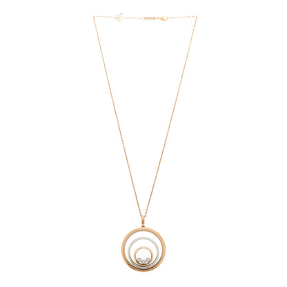 Chopard 18K Rose White Gold Diamond Happy Spirit Pendant Necklace 3 of 5